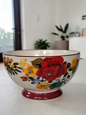 Pioneer Woman Timeless Floral Footed Soup Cereal Bowl 110625.01